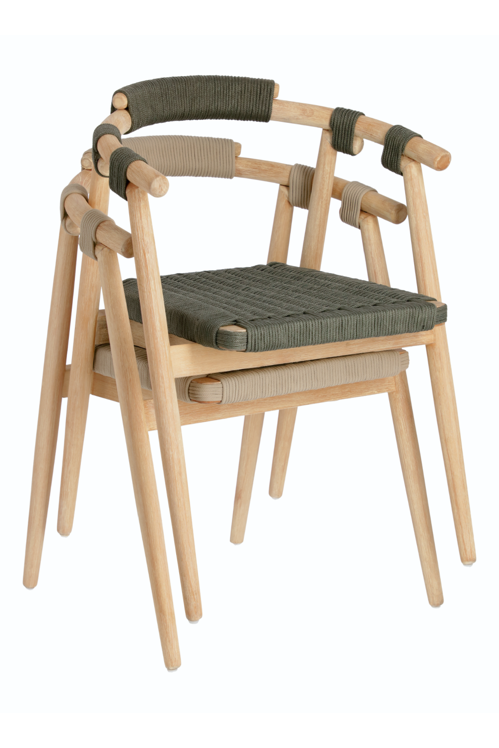 Beige Woven Outdoor Chairs (2) | La Forma Majela | OROA.com
