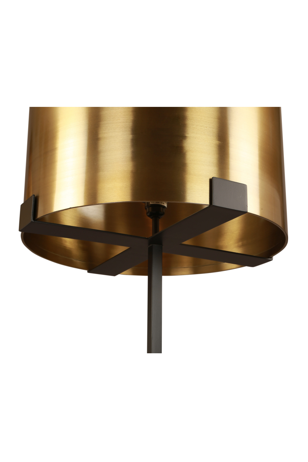 Round Brushed Brass Table Lamp | Liang & Eimil Hamilton | OROA.com