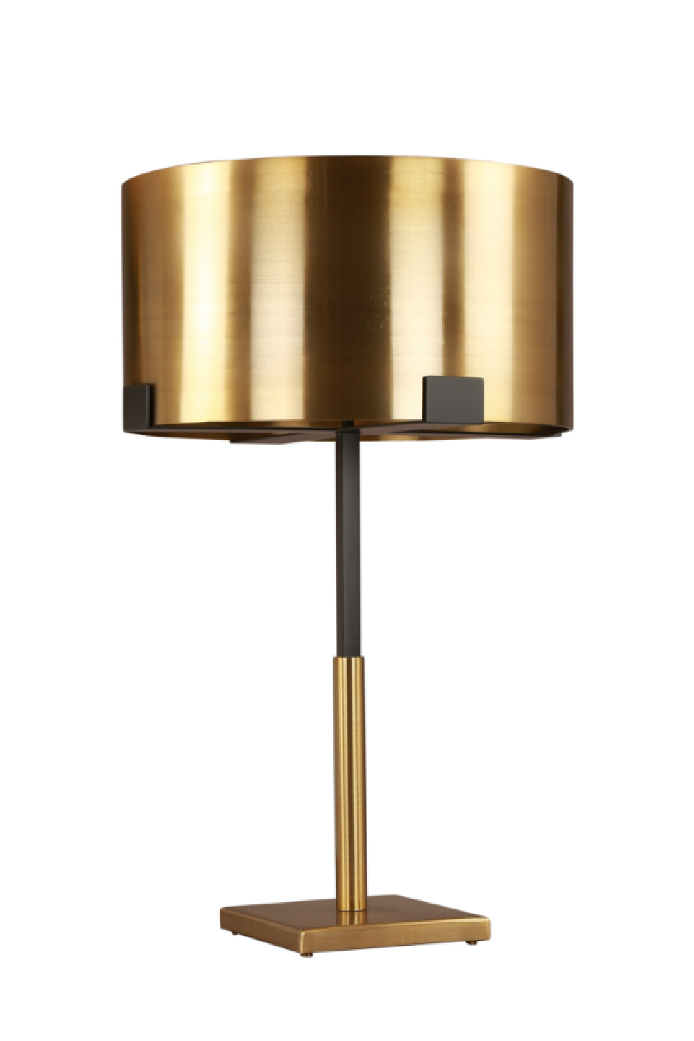 Round Brushed Brass Table Lamp | Liang & Eimil Hamilton | OROA.com