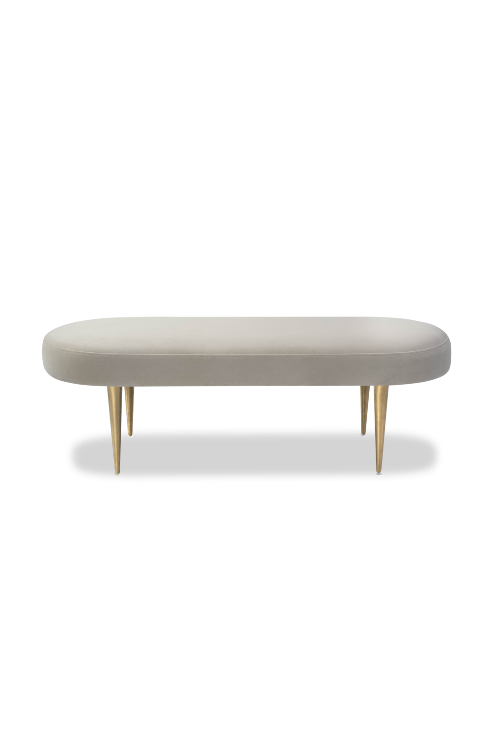 Cream Velvet Upholstered Bench | Liang & Eimil Jules | OROA