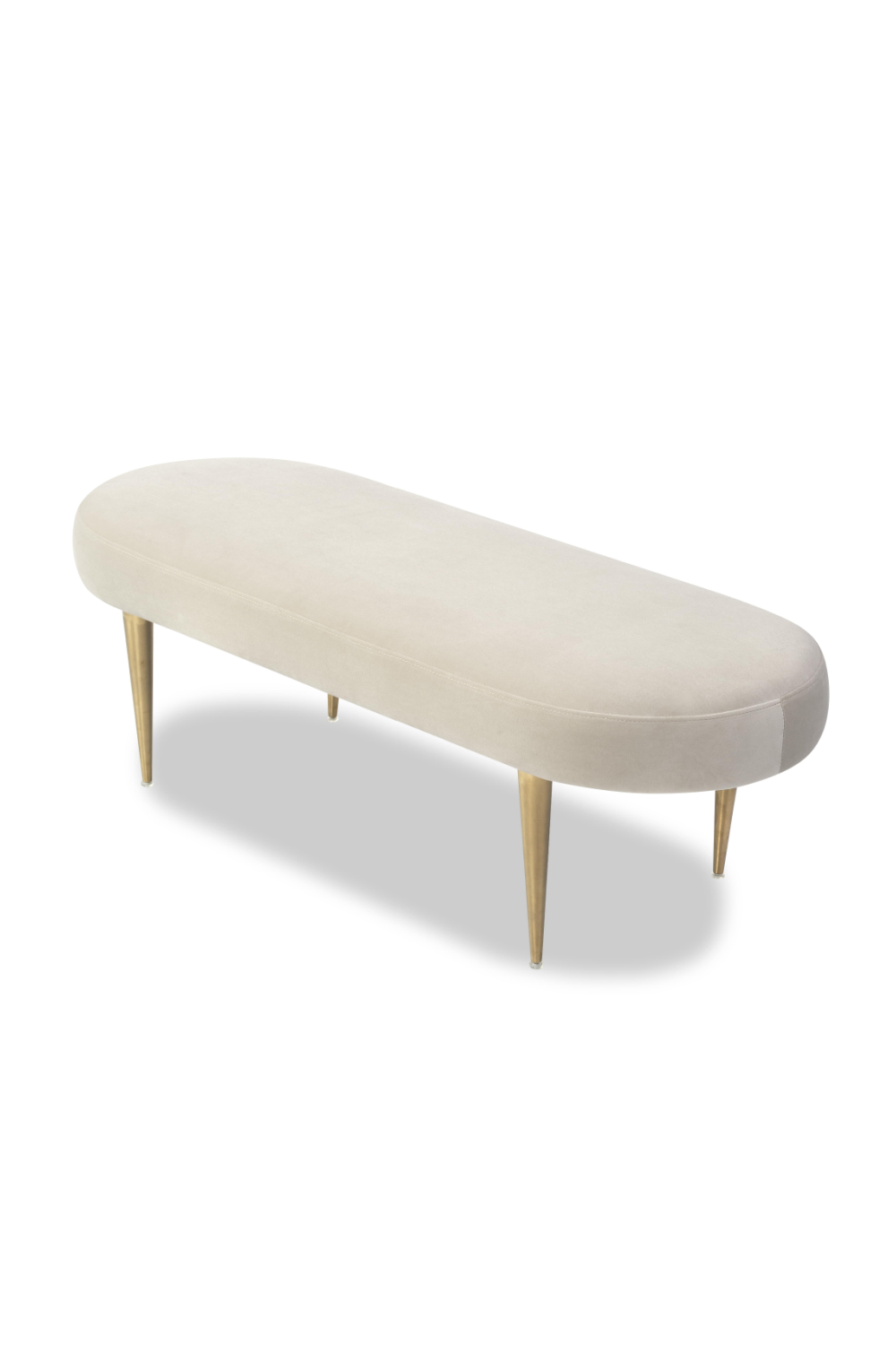 Cream Velvet Upholstered Bench | Liang & Eimil Jules | OROA