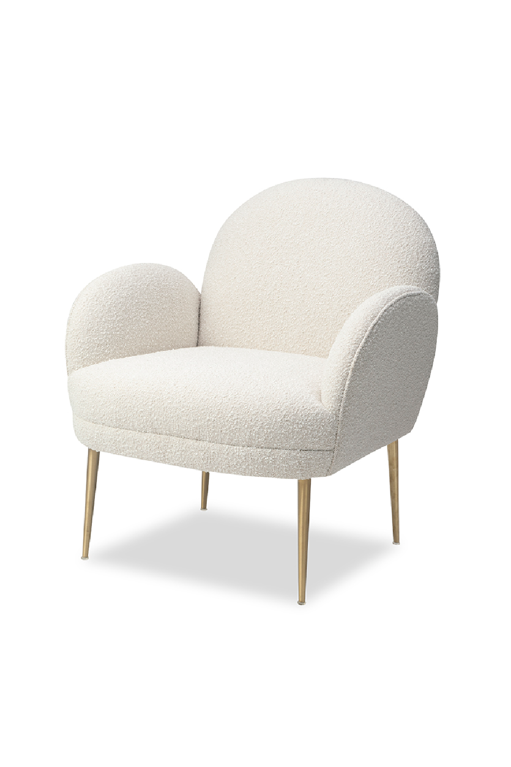 White Boucl Accent Chair Liang Eimil Gil OROA