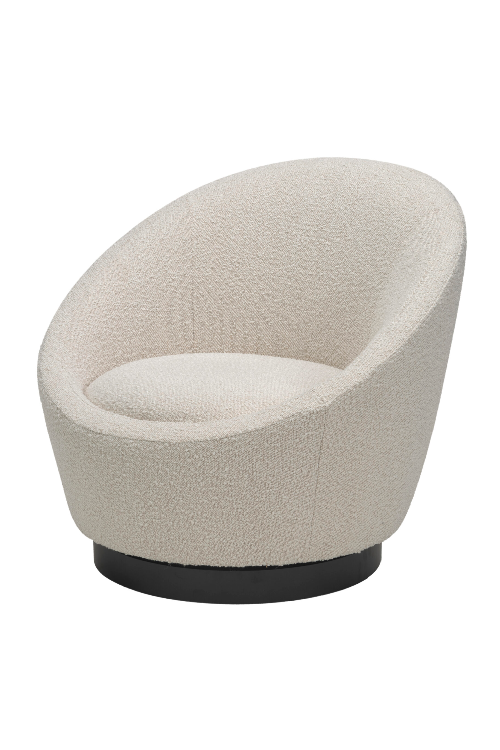 White Bouclé Swivel Occasional Chair | Liang & Eimil Ekte | OROA