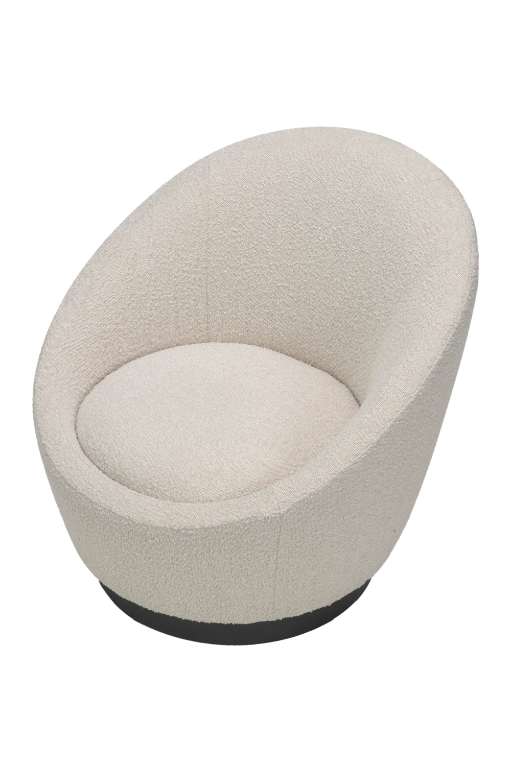 White Bouclé Swivel Occasional Chair | Liang & Eimil Ekte | OROA