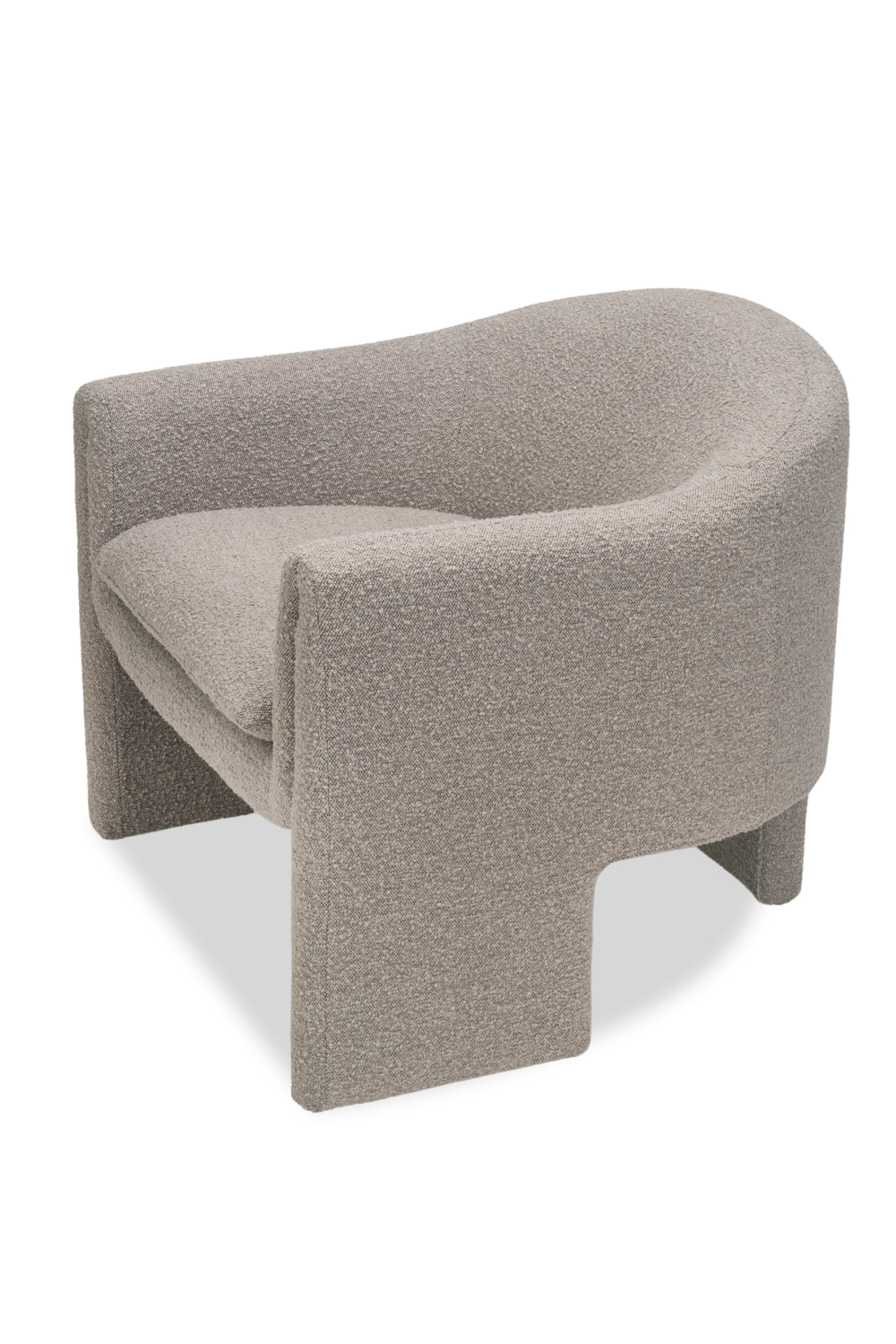 Taupe Bouclé Draped Occasional Chair | Liang & Eimil Iconic | Oroa.com