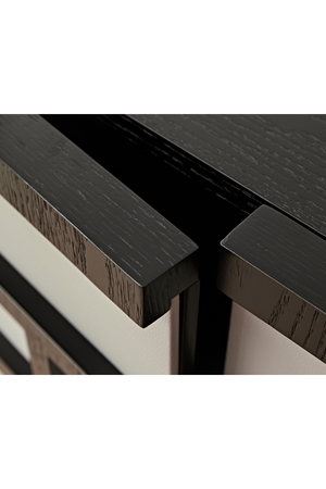 Gray Embossed Leather Cabinet | Liang & Eimil Kamako | OROA.com