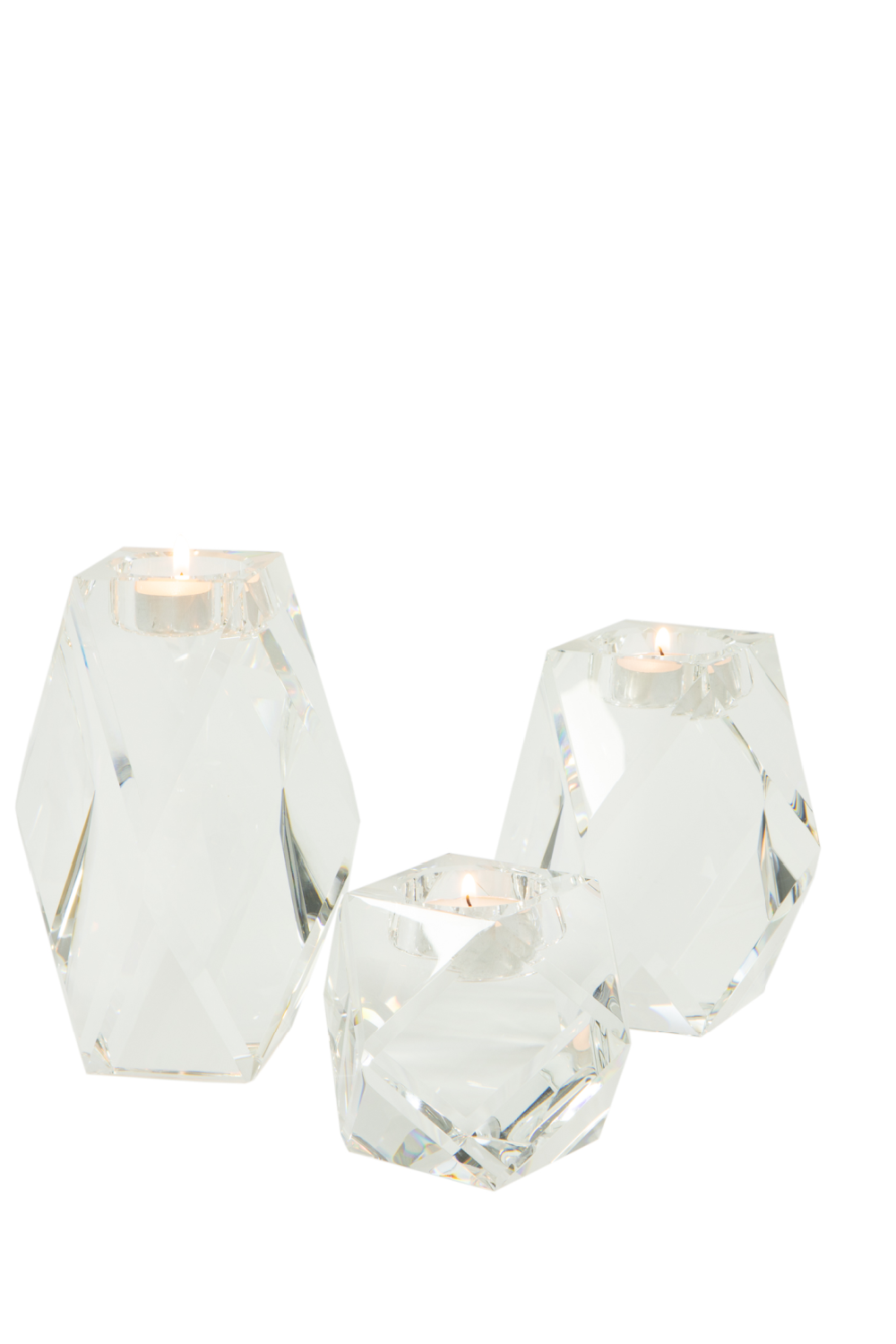 Crystal Tealight Holders (3) | Liang & Eimil Facette | Oroa.com