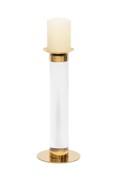 White Gold Pillar Candle Holder (L) | Liang & Eimil | Oroa.com