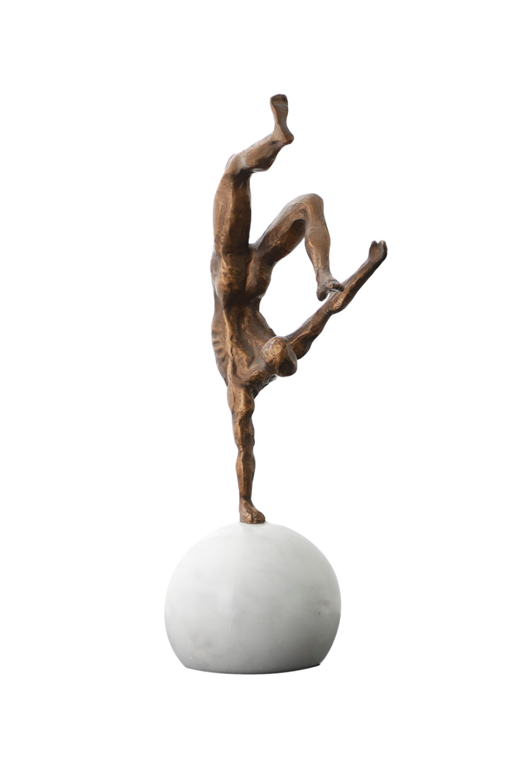 Bronze Handstanding Man Sculpture | Liang & Eimil Athletic | OROA.com