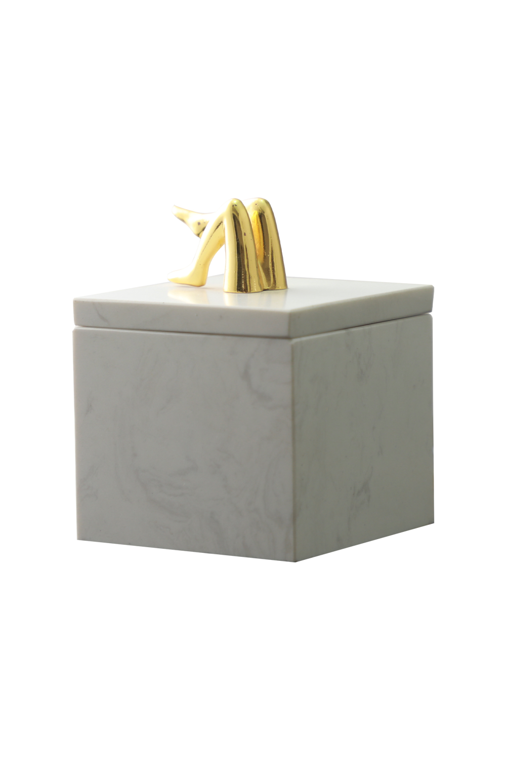 White Marble Gold Handle Box | Liang & Eimil Phoenix | OROA.com