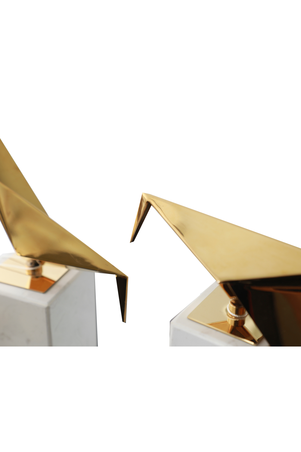 White Marble Brass Bird Sculpture (L) | Liang & Eimil Alma | OROA.com
