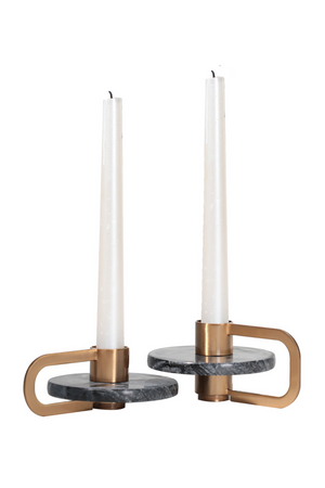 Circular Gray Marble Candle Holder | Liang & Eimil Bennet | Oroa.com