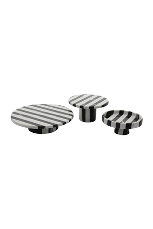 Stripes Marble Round Tray | Liang & Eimil Monochrome | Oroa.com