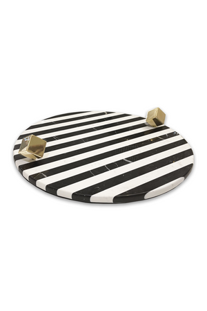 Stripe Round Marble Tray | Liang & Eimil Chalton | Oroa.com