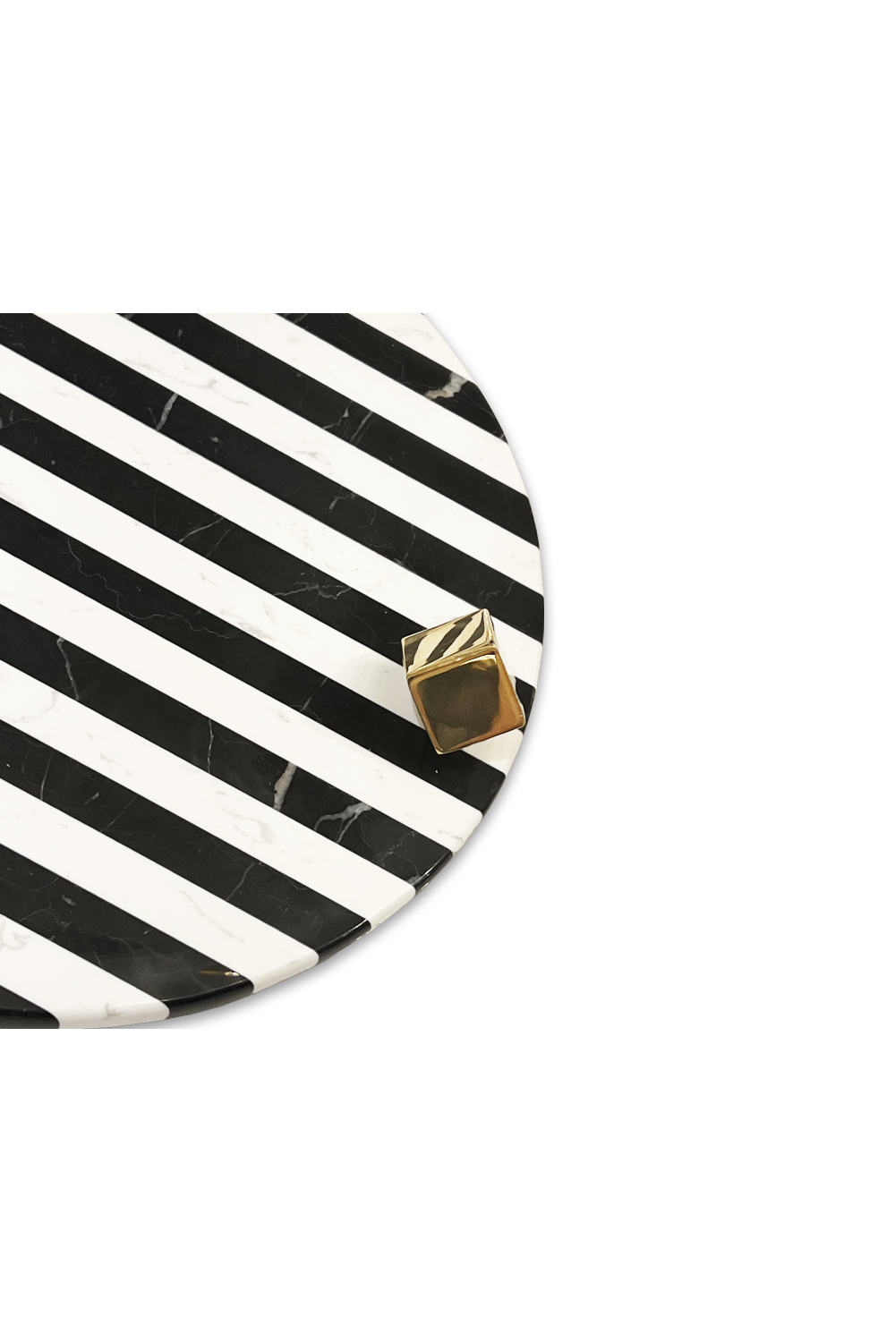 Stripe Round Marble Tray | Liang & Eimil Chalton | Oroa.com