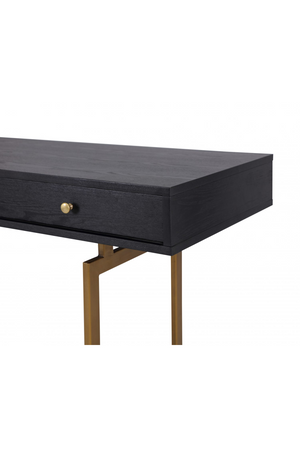 Antique Brass Leg Wooden Desk | Liang & Eimil Hamilton | Oroa.com