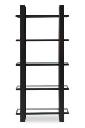 Dark Brown/Black Metal Glass Bookcase | Liang & Eimil Arundel | Oroa.com