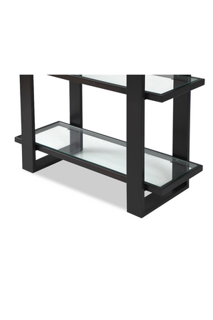 Dark Brown/Black Metal Glass Bookcase | Liang & Eimil Arundel | Oroa.com