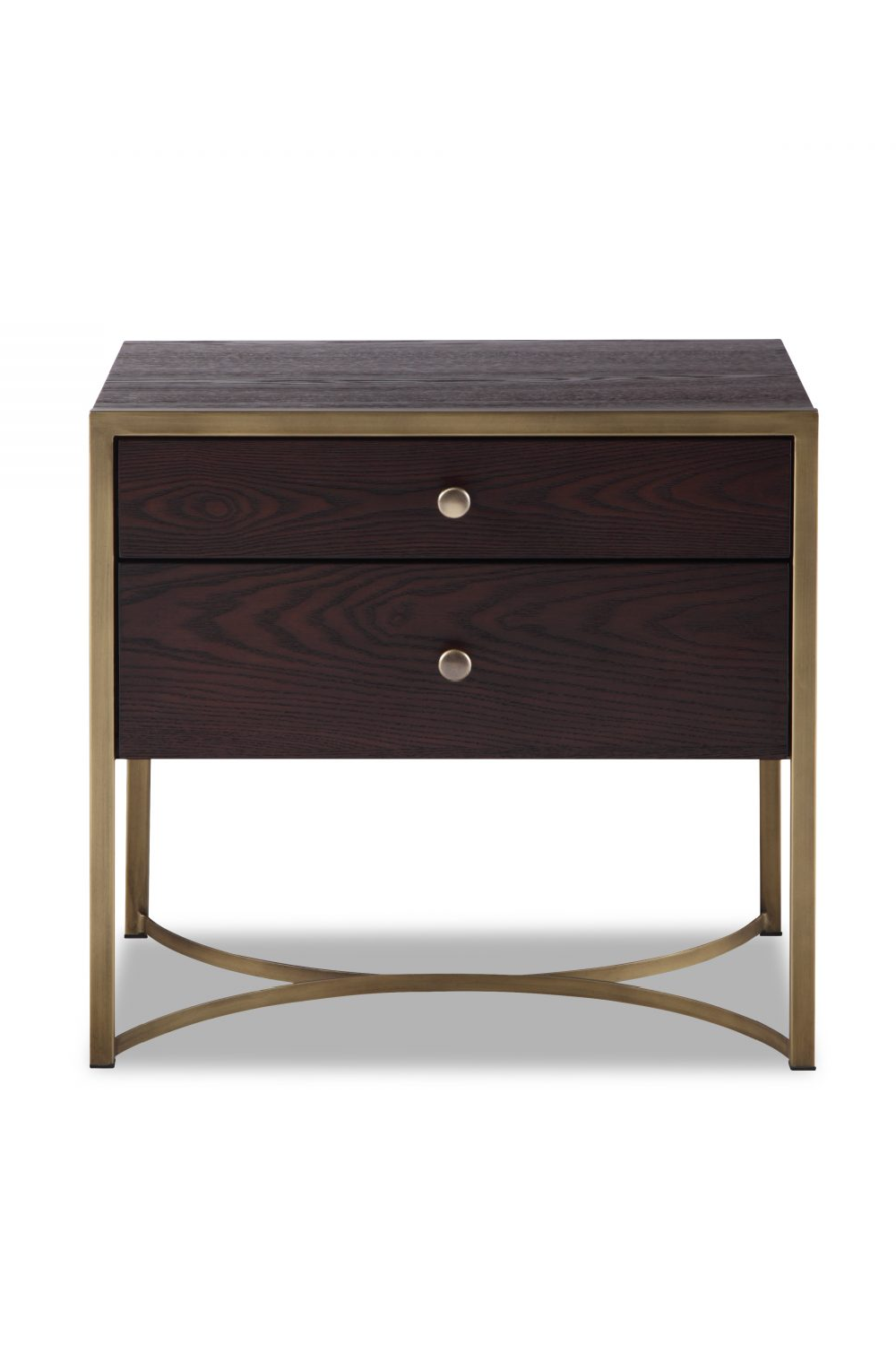 2-Drawer Brass Bedside Table | Liang & Eimil Rivoli | Oroa.com