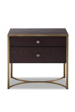 2-Drawer Brass Bedside Table | Liang & Eimil Rivoli | Oroa.com