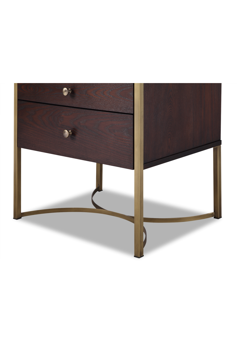 2-Drawer Brass Bedside Table | Liang & Eimil Rivoli | Oroa.com