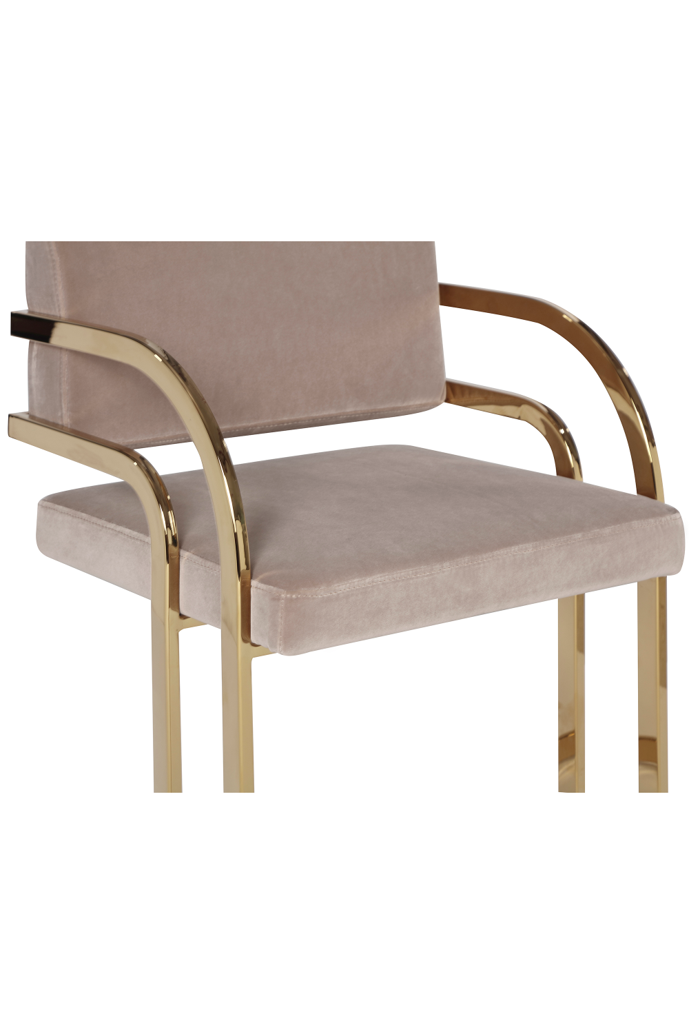 Brass Framed Mink Velvet Dining Chair | Liang & Eimil Dylan | Oroa.com