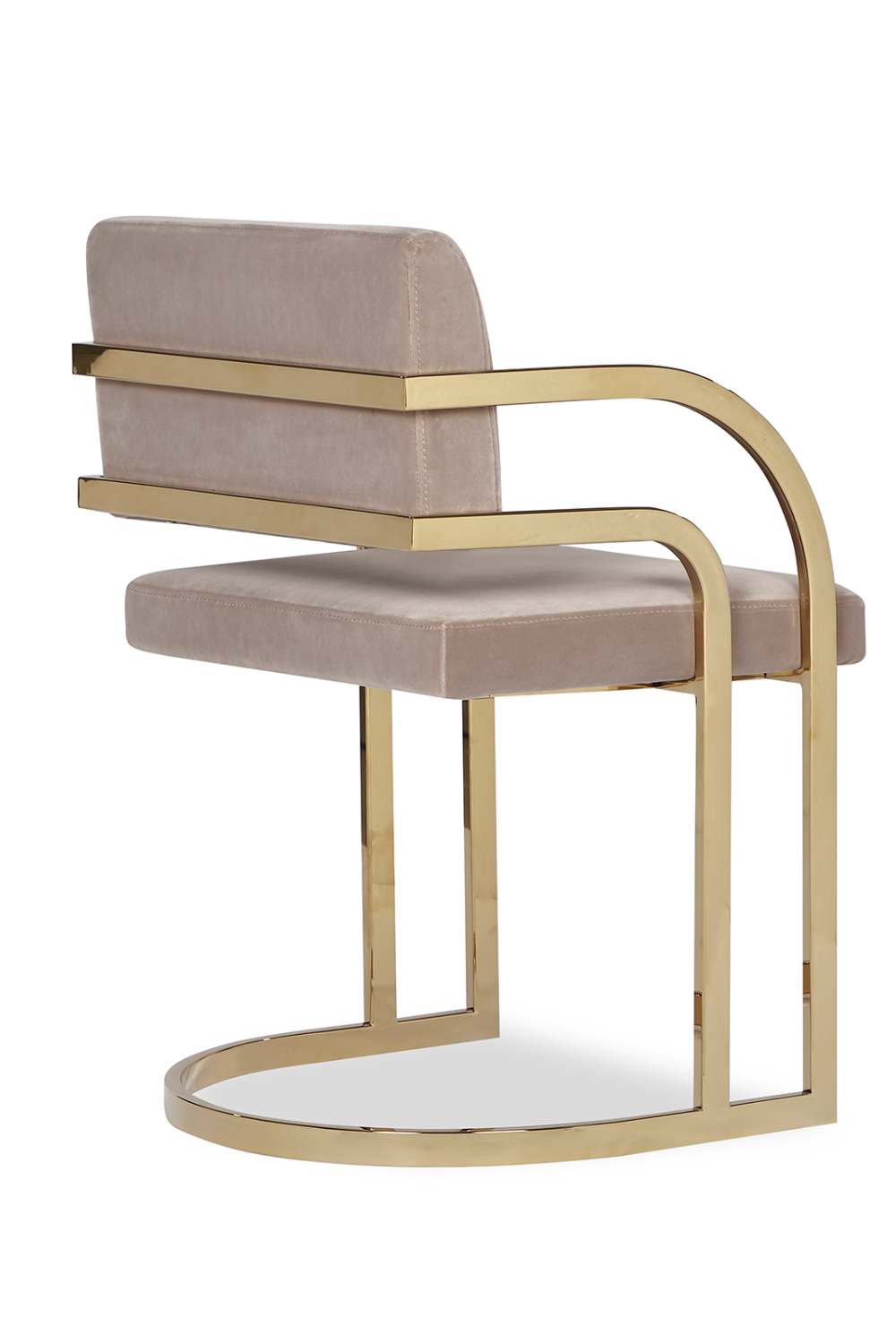 Brass Framed Mink Velvet Dining Chair | Liang & Eimil Dylan | Oroa.com