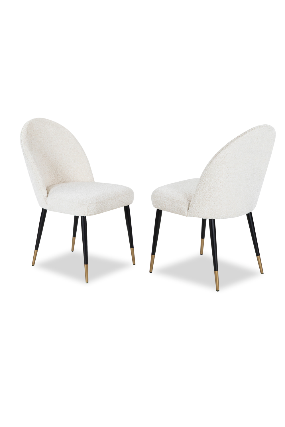 White Bouclé Dining Chair Set (2) | Liang & Eimil Alfa | OROA