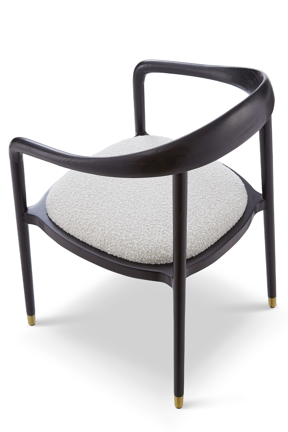 Curved Back Bouclé Sand Dining Chair | Liang & Eimil Fluid | OROA