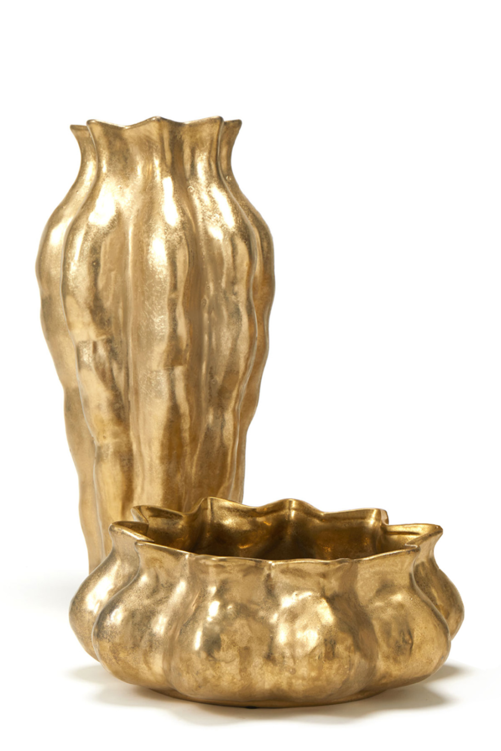 Gold Gilt Ceramic Vase | Liang & Eimil Monza | Oroa.com