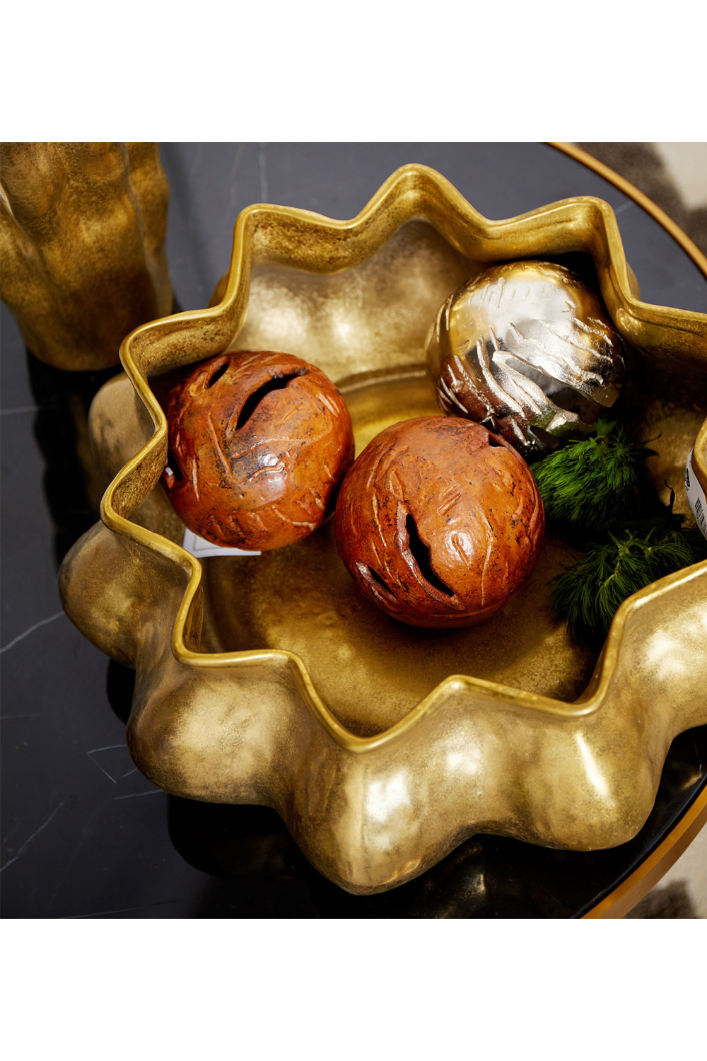 Gold Gilt Ceramic Bowl | Liang & Eimil Monza | Oroa.com