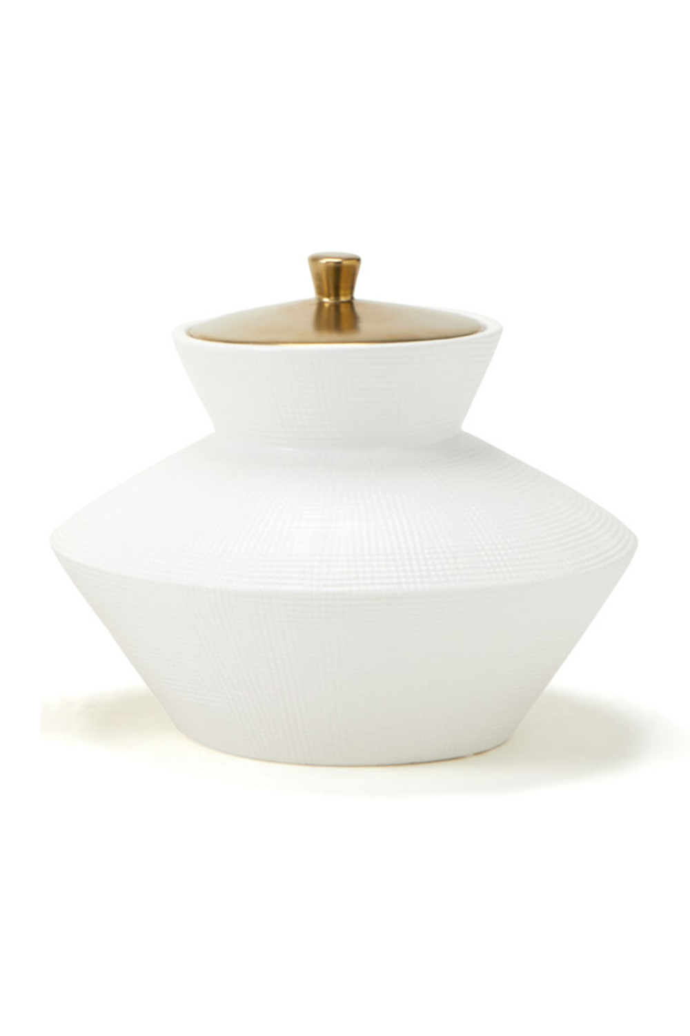 White & Gold Gilt Ceramic Jar - S | Liang & Eimil Raven II | OROA.com