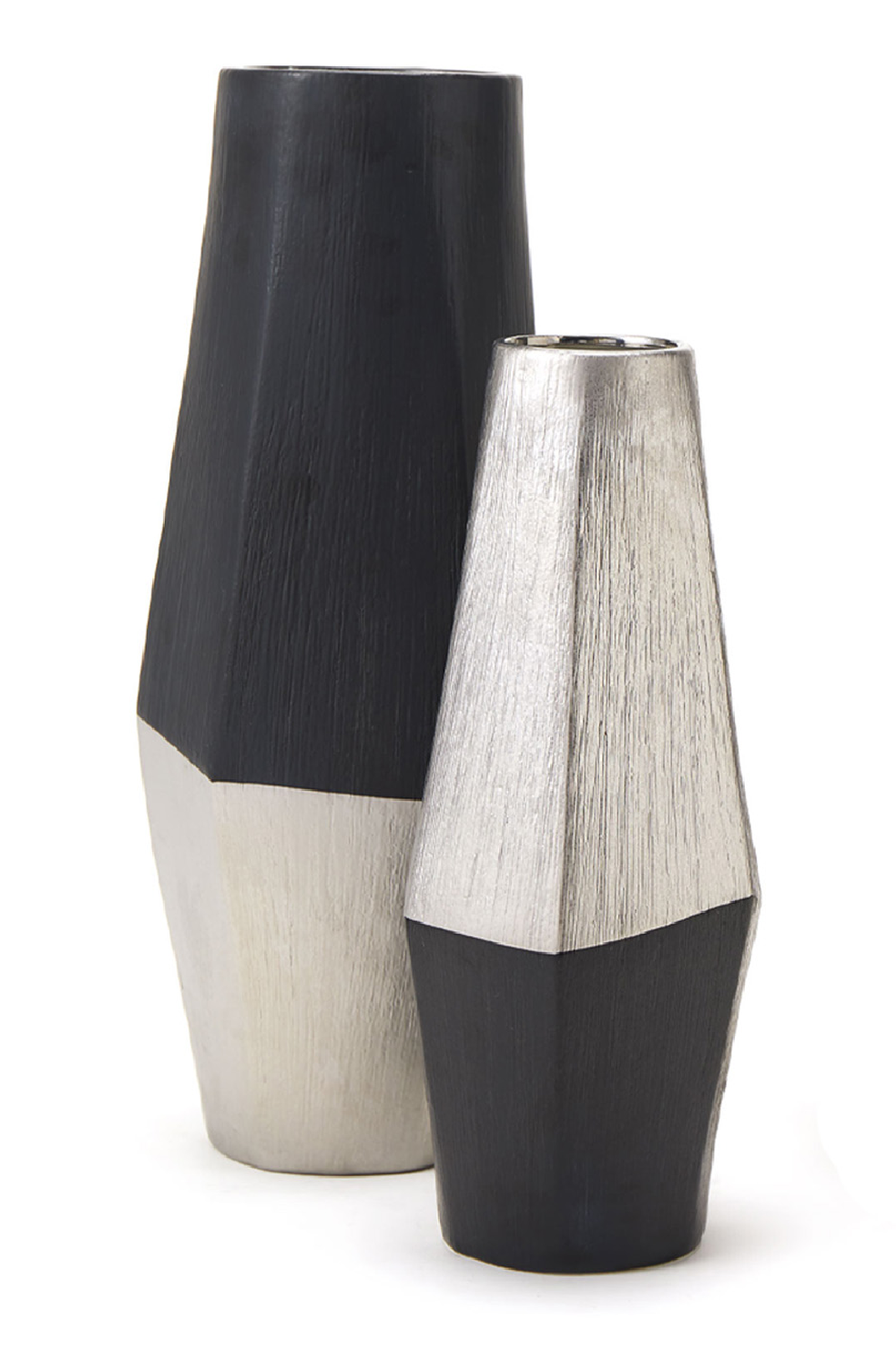 Black & Silver Ceramic Vase - S  | Liang & Eimil Diamond II | Oroa.com