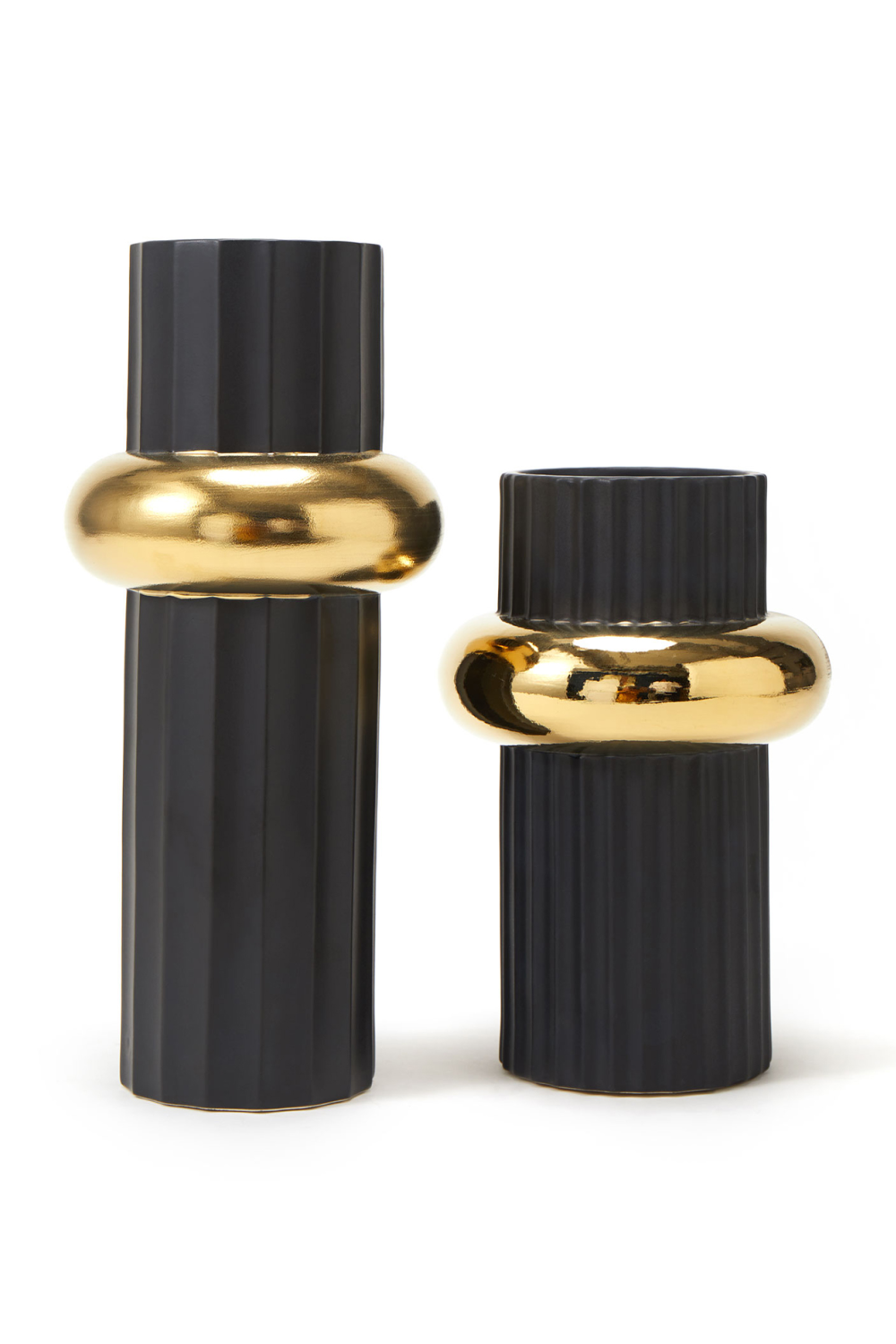 Black & Gold Gilt Ceramic Vase - L | Liang & Eimil Richmond I | Oroa.com