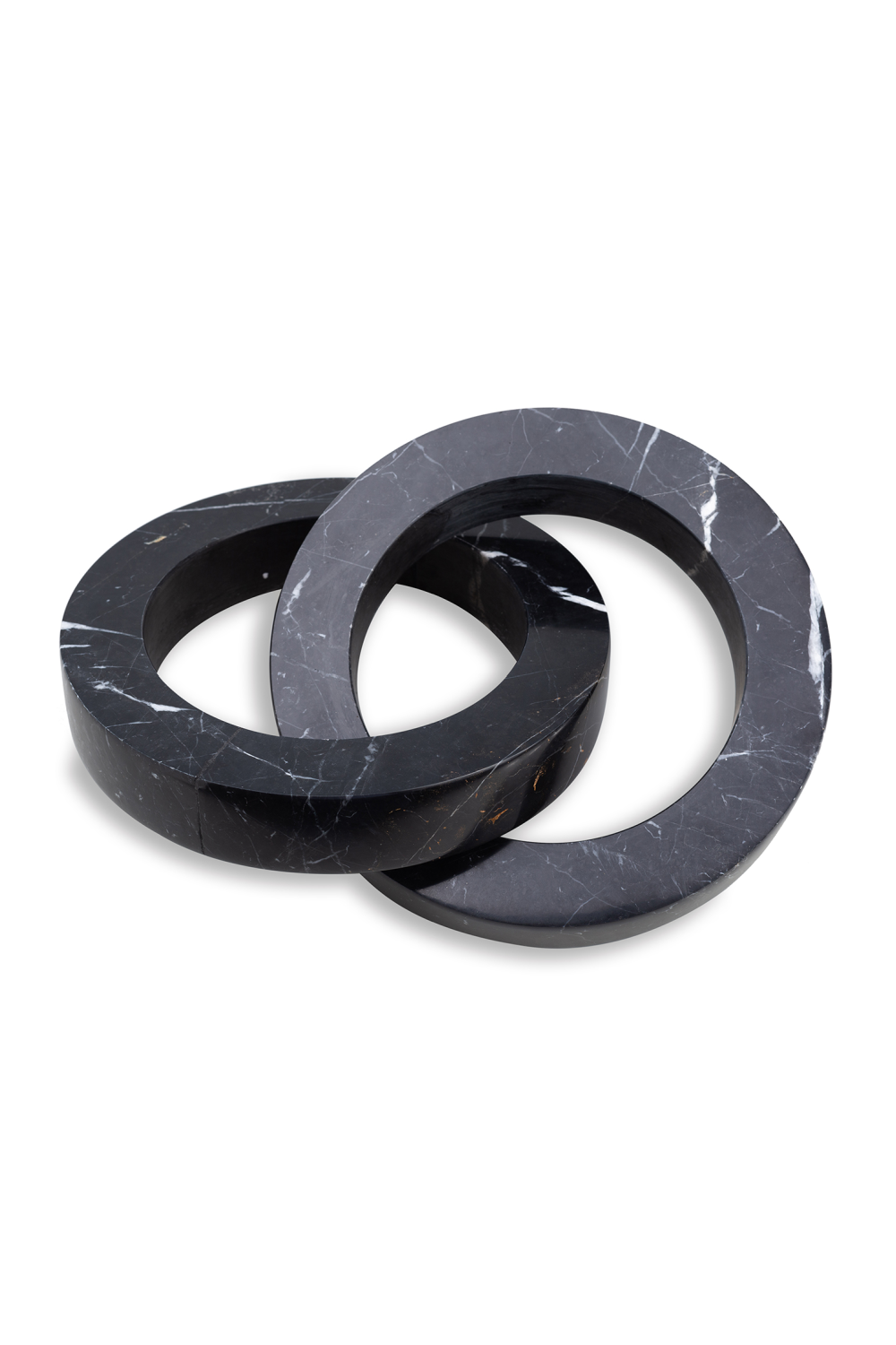 Black Marble Loop Sculpture | Liang & Eimil Amulet I | OROA.com