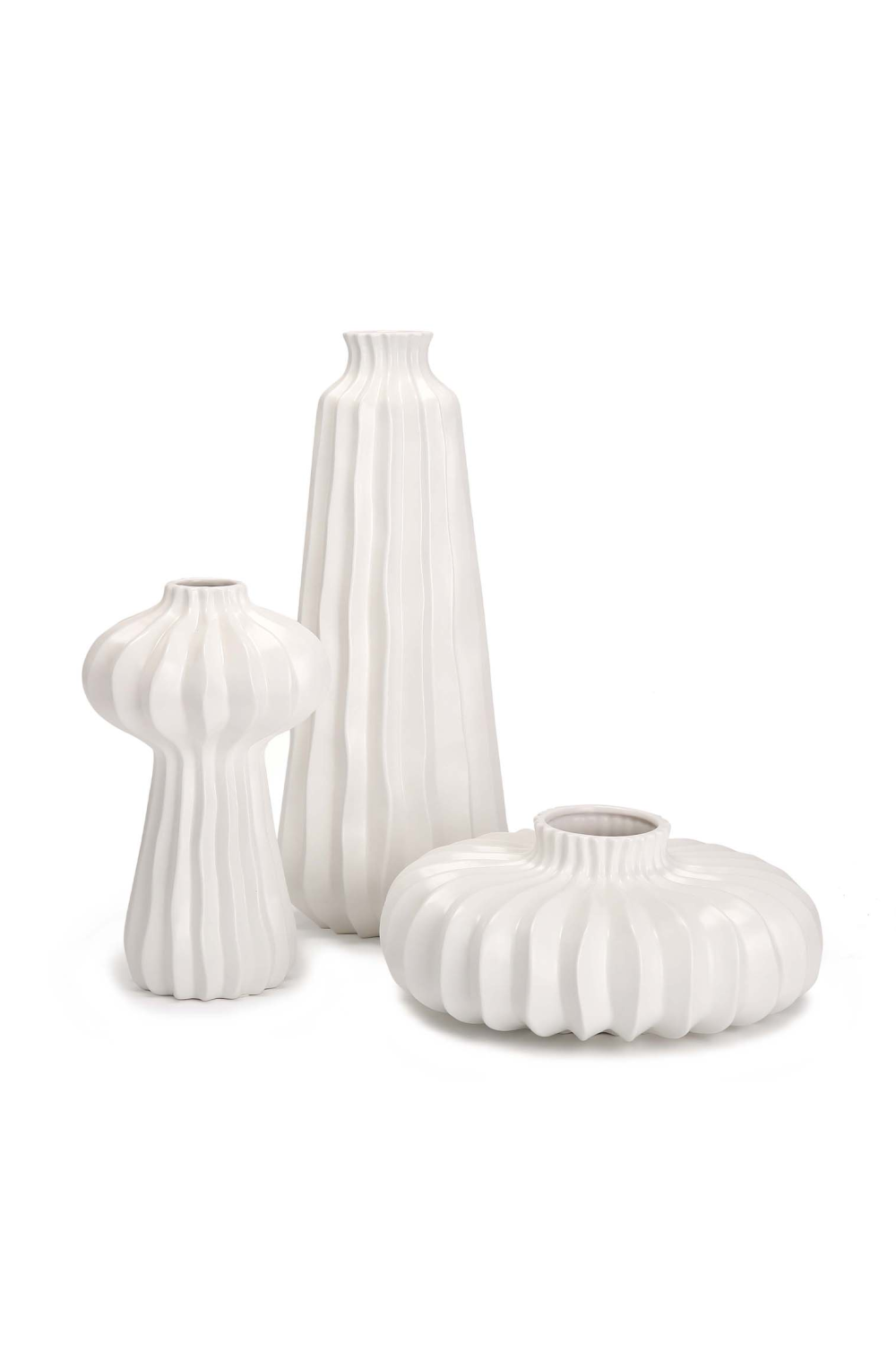 White Ceramic Modern Vase | Liang & Eimil Gourd II | OROA.com