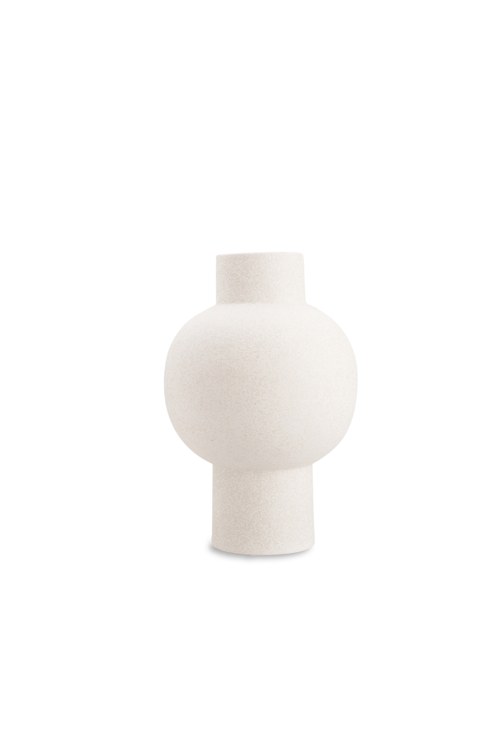 Round White Ceramic Tribal Vase | Liang & Eimil Diamen II | OROA.com