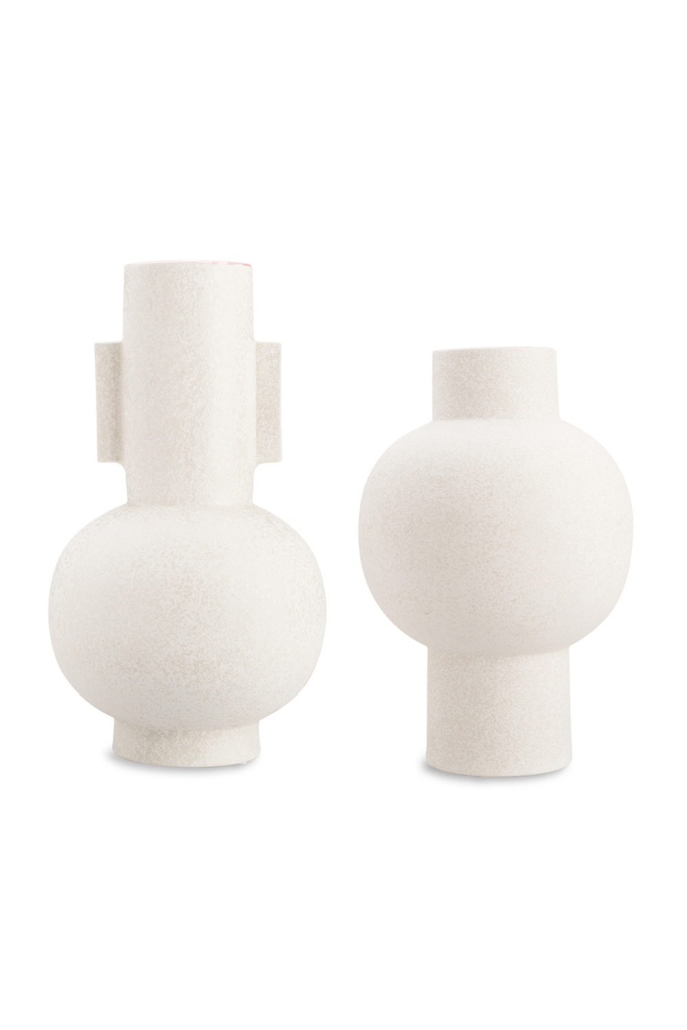 Round White Ceramic Tribal Vase | Liang & Eimil Diamen II | OROA.com