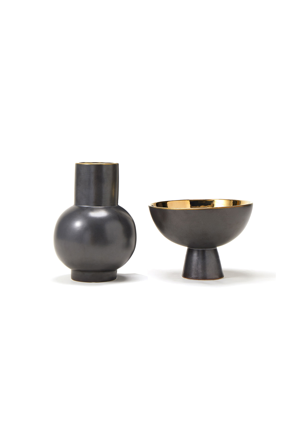 Bronzed Glazed Ceramic Bowl | Liang & Eimil Grail | OROA.com