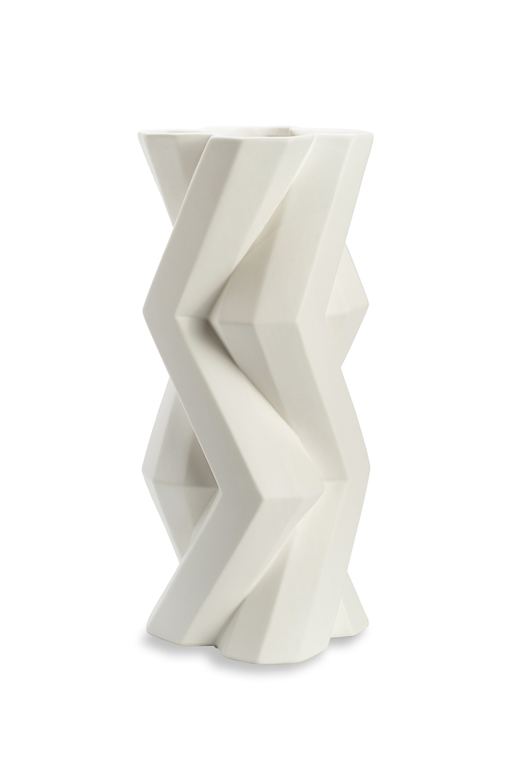 Geometrical White Ceramic Vase | Liang & Eimil Boccio | OROA.com