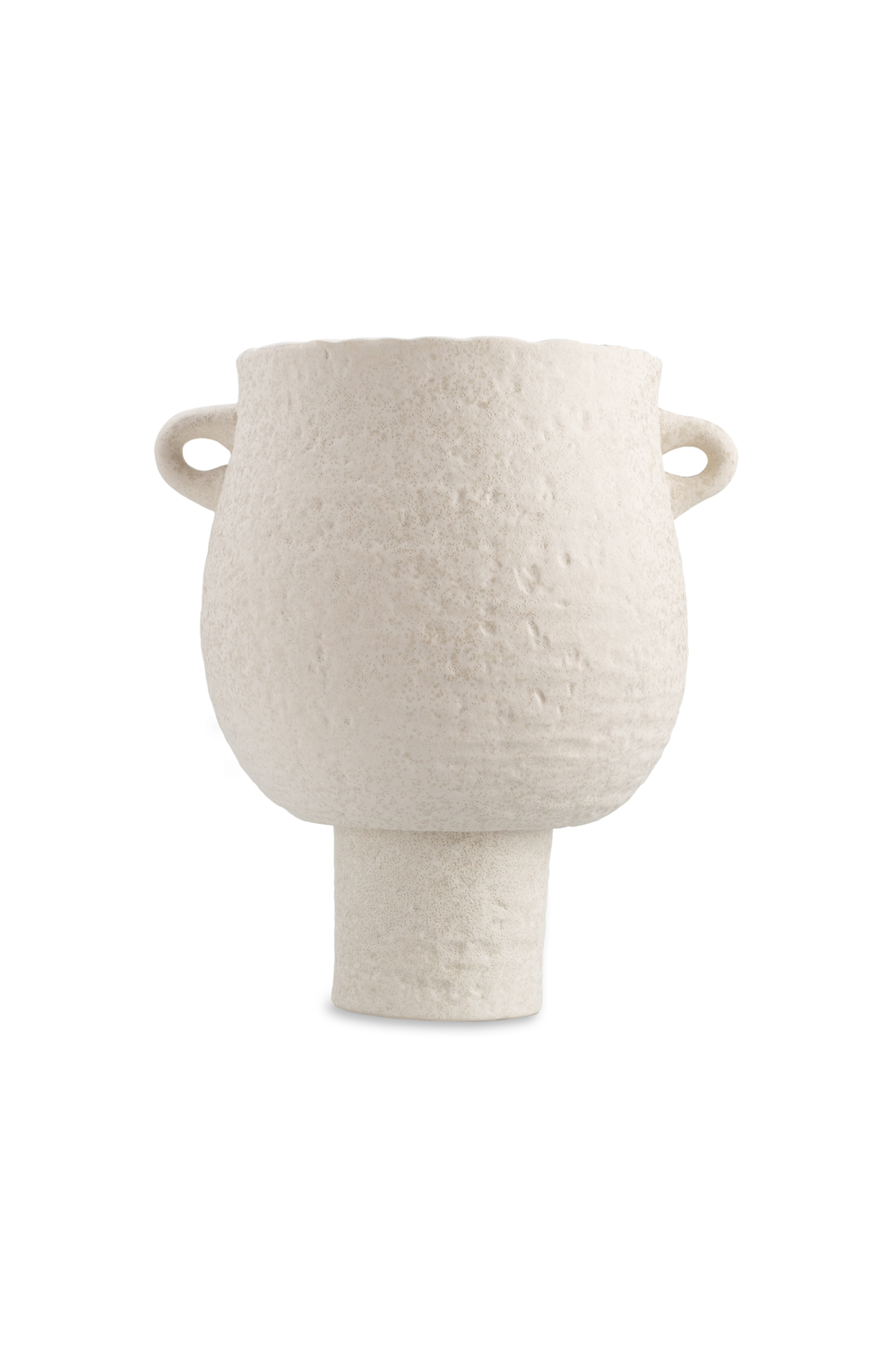 White Ceramic Primal Textured Vase | Liang & Eimil Ancien | OROA.com