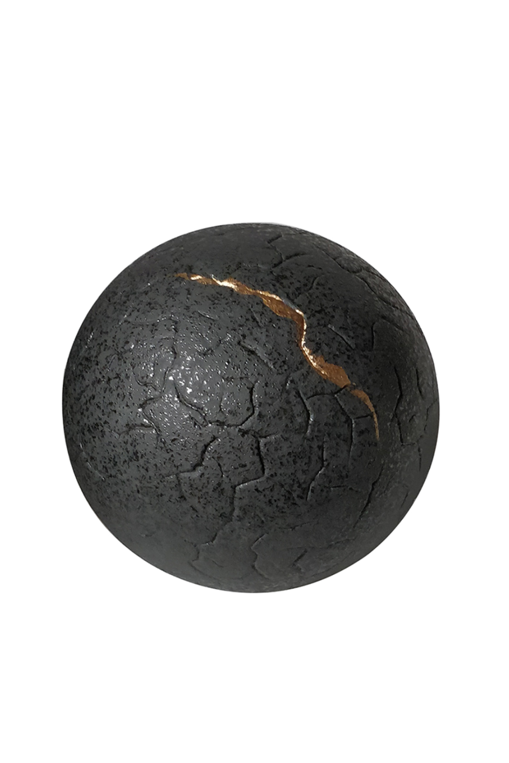 Round Black Ceramic Sculpture | Liang & Eimil Globus I | OROA.com