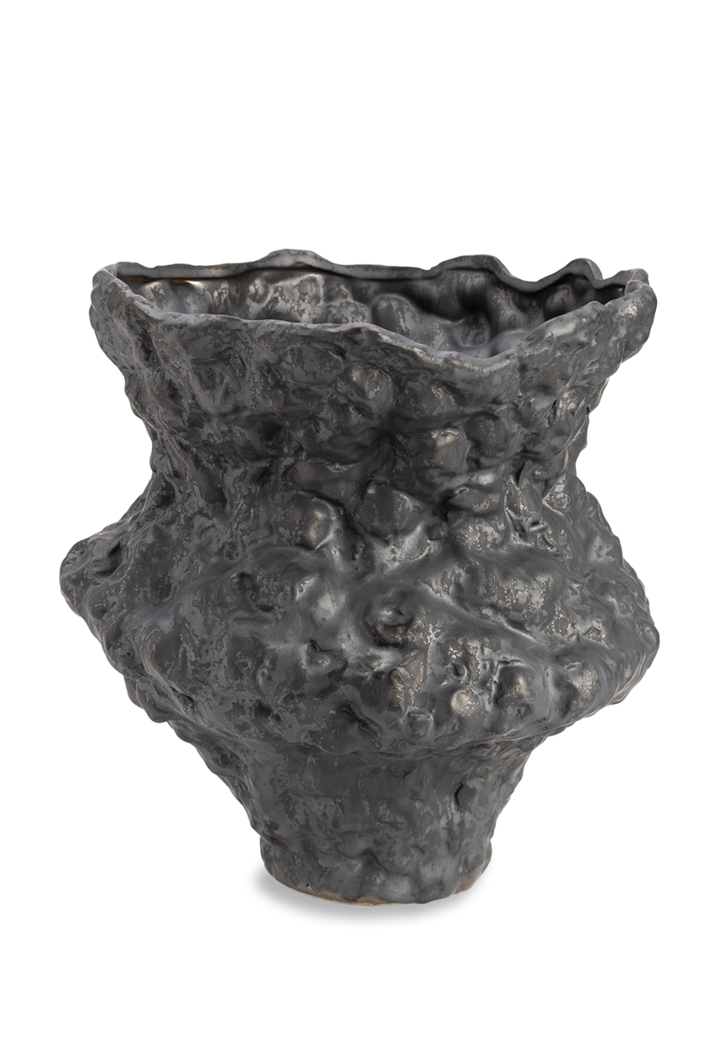 Black Hand-Casted Ceramic Vase | Liang & Eimil Gaia I | OROA.com