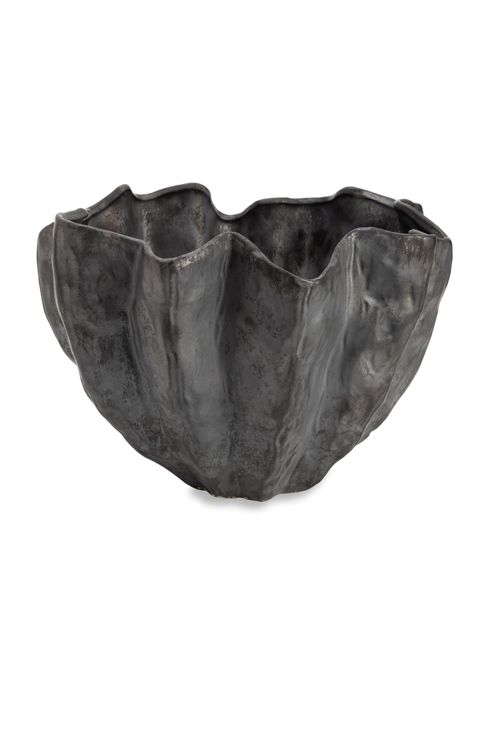 Black Textured Ceramic Vase | Liang & Eimil Gaia II | OROA.com