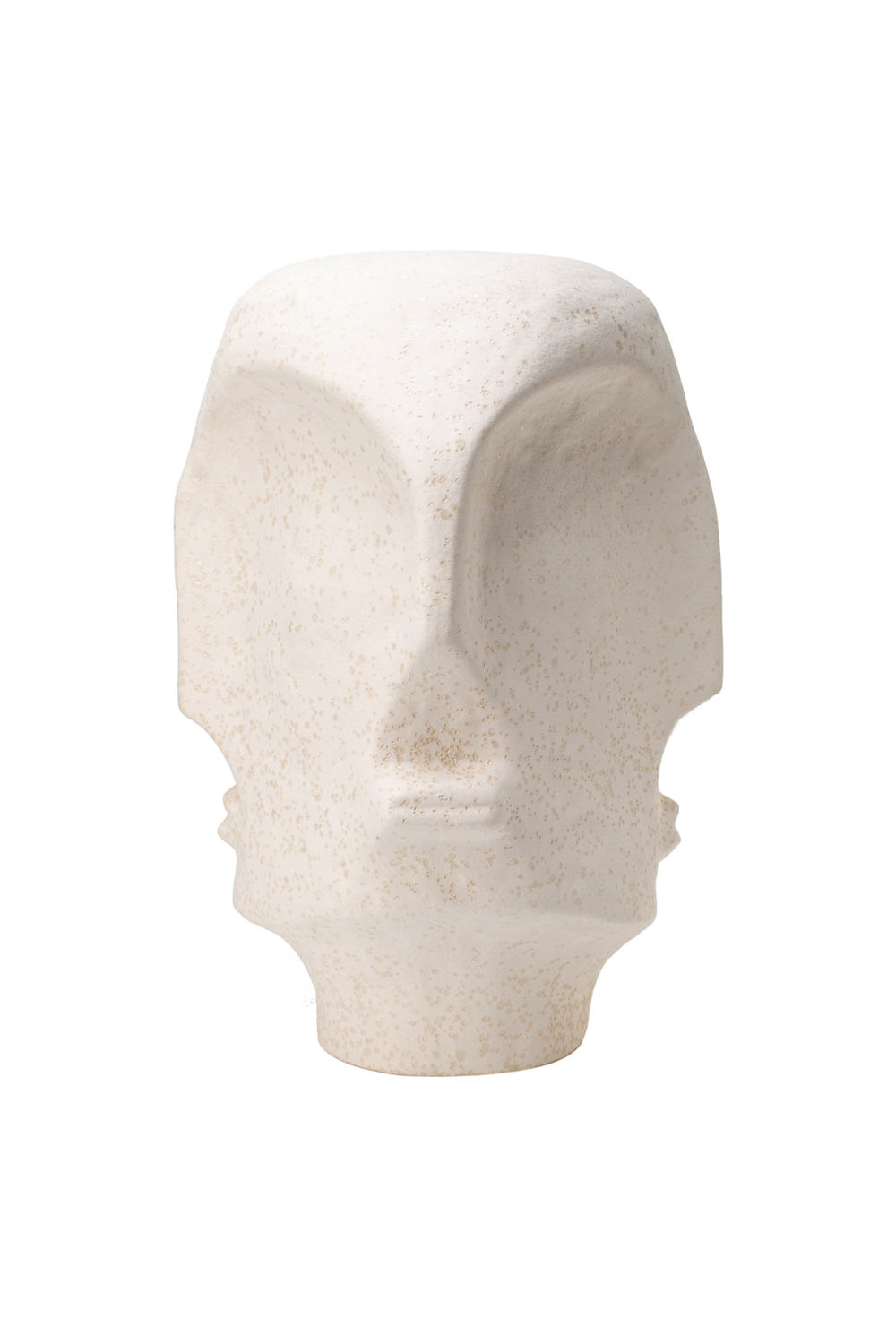 Textured White Ceramic Tribal Sculpture | Liang & Eimil Janus | OROA