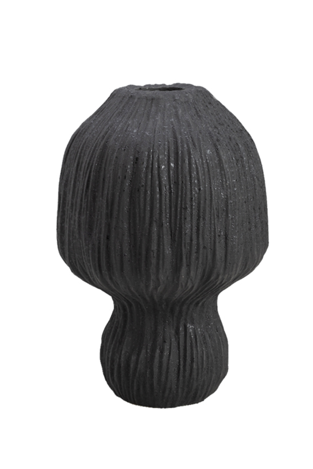 Black Hand-Casted Textured Vase | Liang & Eimil Morel | OROA.com