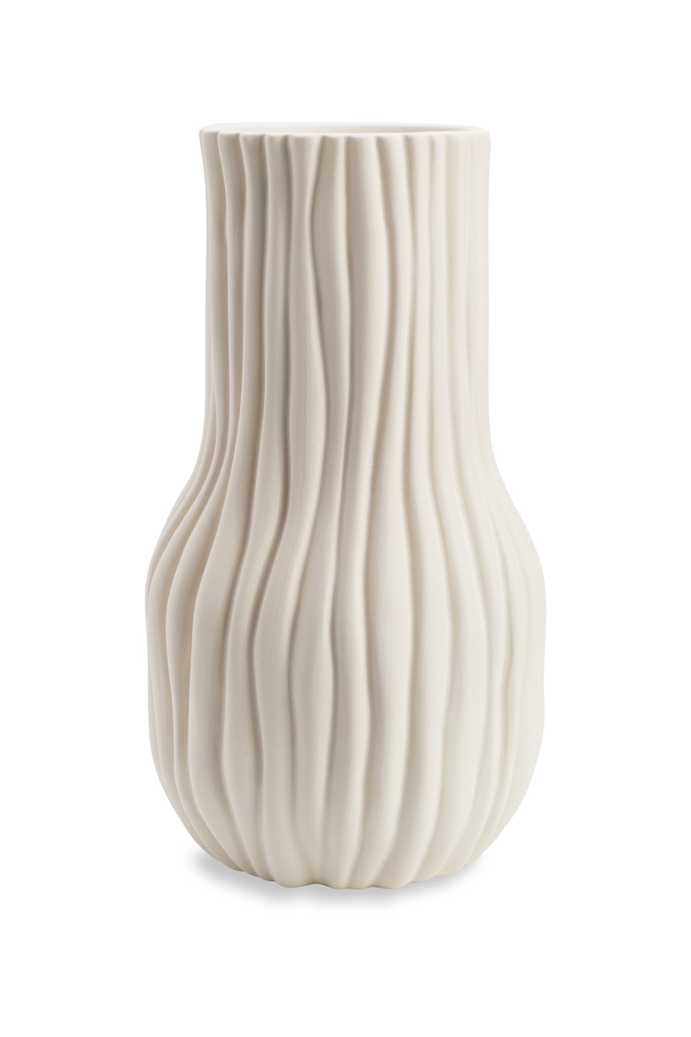 White Hand-Glazed Ceramic Vase | Liang & Eimil Barc | OROA.com