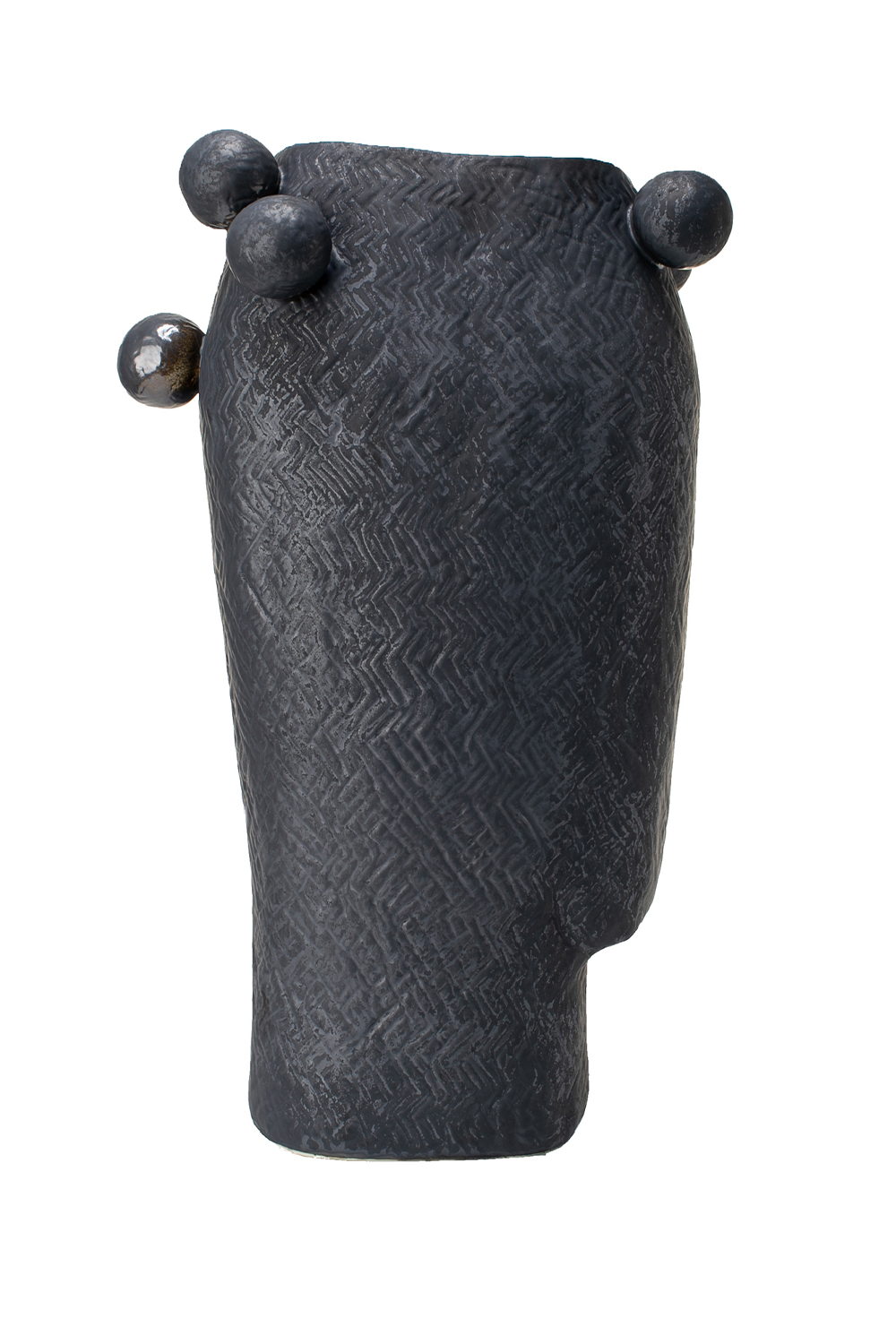 Black Ceramic Scupltural Vase | Liang & Eimil Latete I | OROA.com