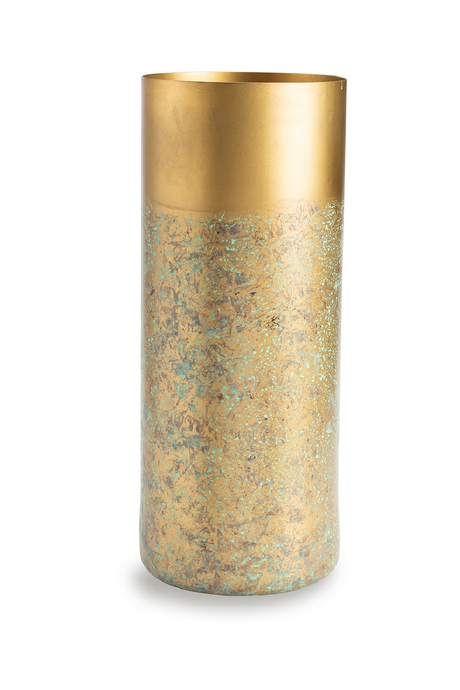 Patinated Gold Cylindrical Vase (L) | Liang & Eimil Inger II | OROA.com