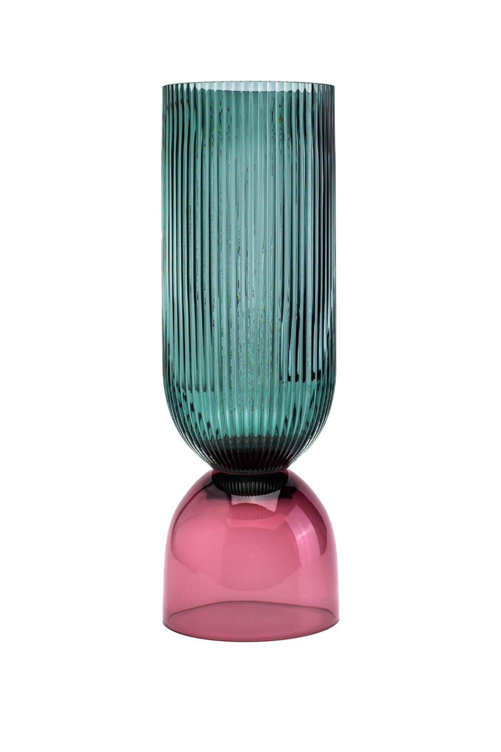 Turquoise And Pink Glass Vase | Liang & Eimil Pokal | OROA.com